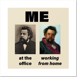 Me At The Office Working From Home Posters and Art